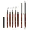 Pluma de Arte para Uñas de Alta Gama Estilo Japonés, Ultra Fina, Profesional, Sándalo, Larga y Corta, para Línea Francesa y Gradiente, Gel