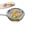 Escumadeira de Cozinha de Aço Inoxidável para Fritura, Peneira Grande para Macarrão, Filtro Doméstico para Leite de Soja, Peneira de Malha Fina