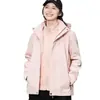 Serie Montaña Explorador Moda Exterior para Pareja Chaqueta Cortavientos 3 en 1 con Capucha para Hombre Chaqueta Cálida de Senderismo Top para Hombre