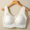 Sujetador de Encaje Hermoso Espalda Sin Costuras Estilo Camiseta Interior Push-Up Reductor de Busto Sujetador Push-Up Sin Aros Copa Fija Camiseta Interior para Mujer
