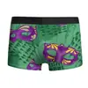 Nova Máscara de Carnaval Impressa em 3D Europeia e Americana Transfronteiriça Roupa Íntima Masculina Boxer de Seda de Leite Respirável Calções de Natação