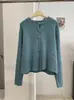 KEKEZOON Suéter de Punto Cardigan de Punto con Patchwork Crochet Botones Cuello Redondo Manga Larga Otoño/Invierno Retro Japonés 9302
