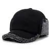 Orejeras de Invierno para Hombre Calentitas Engrosadas Gorra de Béisbol para Hombres de Mediana Edad y Mayores Protección contra el Viento y el Frío Gorra de Pico con Felpa