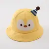 Chapéu de Bebê Estilo Fino Primavera e Outono Proteção Solar Chapéu de Pescador à Prova de Frio Unissex para Bebês Pequenos Chapéu de Balde de Verão