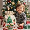 Pacote de Decoração de Natal Bolsa de Bolso Presente de Natal Bolsa de Embalagem com Grande Armazenamento Bolsa de Presente do Papai Noel