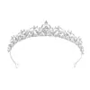Tiara de Noiva Nova Transfronteiriça Liga de Zinco Strass Coroa Princesa Jantar de Aniversário Vestido Acessórios de Cabelo Luxo Retrô Atacado