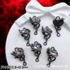 Accesorios de Estilo Oscuro Estilo Europeo y Americano Mariposa Negra Pistola Cruz de Rosa Colgante Pulsera de Cuentas DIY Collar