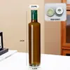 Nueva botella de vidrio color té con tapón de presión para aceite 500 ml para salsa de soja, vinagre, aceite de oliva, aceite de perilla, aceite de nuez, botella vacía para dispensar