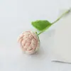 Ramo del Día de San Valentín Chino, regalo de cumpleaños, flor artificial individual degradada, rosa tejida a crochet hecha a mano, tejido creativo con hilo