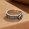 Anillo de esmalte de moda retro Xiangyun para hombres y mujeres diseño de nicho sentido del diseño artesanía envejecida anillo de pareja anillo estilo chino