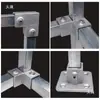 Conectores de tubo cuadrado, abrazaderas fijas sin soldadura, conectores de tubo cuadrado de acero inoxidable 20/25/30, piezas de fijación cuadradas de acero galvanizado