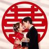 Xi personagem adesivos não-tecido decoração de casamento feltro mão presente dupla felicidade grande carta adesivos suprimentos de casamento