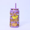 Vaso Termo de Acero Inoxidable 304 Transfronterizo Chapado en Oro 16oz Tarro Mason Simple de Gran Capacidad Oficina Ventosa