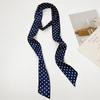 Bufanda Larga de Seda con Lunares Retro de 1.4m Bufanda Nueva Versátil Moda Diadema de Gama Alta Serpentina Cinta Decorativa