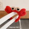 Diadema súper linda para lavarse la cara diadema de corazón de niña linda cangrejo pequeño diadema de felpa accesorios para el cabello dulces en línea tocado popular mujeres