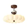 Lámpara de techo para dormitorio estilo crema vintage, Lámpara creativa de imitación de mármol de calabaza para dormitorio principal acogedor, Nueva luminaria para sala de estudio