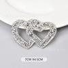 Moda Marca Colorida Resina Diamante Doble Forma de Corazón Cristal Caliente Imagen Ropa Parche Accesorios Decorativos Zapato Bolsa Accesorios