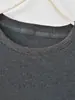 Sudadera Holgada de Gran Tamaño Estilo Primavera y Otoño de Algodón Tencel Cuello 3D de Canalé Longitud Media Suave y Pegajosa Camiseta de Manga Larga Top Sencillo