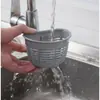 Cesta de armazenamento para pia móvel oca com ventosa potente, cesta de armazenamento criativa de cozinha montada na parede