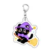 Chaveiro Acrílico Fofo Gato Luo Xiaohei Transfronteiriço, Pingente Pequeno Gato Preto, Decoração de Mochila, Chaveiro Personalizado Atacado