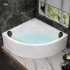 Bañera Grande de Acrílico para Hogar y Hotel, de Pie, Forma de Abanico, Doble Esquina Triangular, Termostática, Calefactable, Hidromasaje