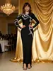 Vestido Elegante de Manga Larga Estilo Nuevo de Aliexpress Europa y América con Adornos de Perlas, Vestido de Noche Bodycon Estilo Vendaje
