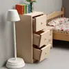 1:12 Casa de Muñecas Casa de Muñecas Muebles Miniatura Gabinete Lateral Moderno Cajones Múltiples DIY Gabinete Liso