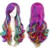 Peluca Larga Rizada Starlight Heir Malcosplay 70cm Cabello Largo Liso Rizado Colorido Peluca de Personaje de Anime
