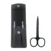 Tesoura de Apara Sobrancelhas de Aço Inoxidável, Pinça Preta para Sobrancelhas, Pinça para Depilar Barba, Cílios de Beleza, Tesoura de Maquiagem, Ferramentas de Beleza