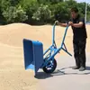 Carretilla de volquete de plataforma de una rueda para el hogar, agrícola, de jardín, para transporte de lodo y arena, carretilla de mano de una rueda
