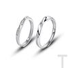 Anillo de Pareja S999 Plata de Ley Par de Anillos de Diseño Nicho 2025 Nuevo Anillo Regalo para Novia
