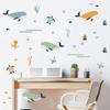 Br0831E Mundo Subaquático de Desenho Animado Baleia Fofa Adesivo de Parede Autoadesivo Decoração de Quarto Infantil Quarto Casa Adesivo