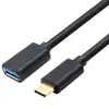 Adaptador acodado Tipo-C a cable corto USB 3.0 hembra Adaptador OTG Android para teléfonos móviles y convertidor de unidad flash USB para coche Mercedes
