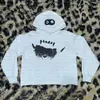 Outono e inverno 2025 novo moletom casual confortável com estampa de padrão engraçado gótico harajuku hip hop solto