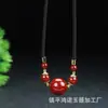 Conjunto de Pulsera y Collar de Arena Púrpura y Oro de Alto Contenido, Conjunto de Cadena para Clavícula con Cuentas Dzi de Cinabrio Hecho a Mano, Suministro para Transmisión en Vivo
