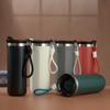 Copo de Café Isolado a Vácuo de Aço Inoxidável 304, Aparência Premium, Portátil, com Corda, Montável em Carro, para Esportes ao Ar Livre, Copo de Água