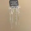 Pendientes Largos con Borlas de Encaje y Lazo para Mujer, Modernos, Dulces, Exquisitos y de Alta Gama
