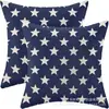 Funda de almohada de lino con estampado del Día de la Independencia transfronterizo, funda de almohada de enano de amor para Amazon, cojín para sofá de sala de estar