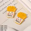 Batatas Fritas Imitação Bolo de Batata Sorridente Acessórios para Brincar de Comida DIY Acessórios de Resina Acessórios Grampo de Cabelo diy Acessórios de Cola de Creme