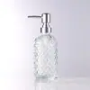 Frasco Cosmético Tipo Pump, Frasco Transparente de Álcool em Gel Levemente Luxuoso, Frasco Dispensador de Vidro Preto para Shampoo e Gel de Banho