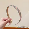 Faixa de cabelo xadrez com copa alta para mulheres, novo modelo 2026, elegante faixa de cabelo para lavar o rosto de mulheres, acessório de cabelo para uso diário de verão