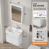 Baño Tamaño Pequeño Gabinete de Baño Balcón Cerámica Lavabo Todo en Uno Espacio Aluminio Espacial Mesa de Lavado Espacio Pequeño Mini Mesa de Lavado