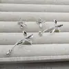 [Flores Gêmeas] Brinco de Clipe Estéreo de Gardênia de Alto Padrão com Estilo Cool e Ipomeia Pendurada na Parte Traseira
