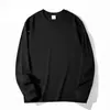 Sudadera de punto de manga larga de 500 G para otoño e invierno, hecha de algodón de Xinjiang de alta resistencia, blanco puro, con cuello redondo y doble costura, adecuada para hombres y mujeres