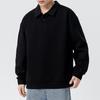 Camiseta Masculina de Manga Comprida com Lapela Haichengyun Masculina Peso Pesado Outono e Inverno Nova Camisa Polo de Manga Comprida Simples Moletom para Homens