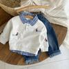 Conjunto de Ropa de Otoño Moderno y Elegante para Bebés Niños, Ropa Infantil de Dos Piezas con Estampado de Perro de Manga Larga para Otoño y Primavera para Niños Pequeños