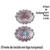 Fivela esculpida de couro DIY artesanal Imitação Turquesa Moeda Fivela Couro Prata Moeda Fivela Dólar americano Fivela Fivela decorativa Turnbuckle Fivela de pano