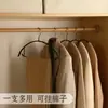 Perchas Domésticas Antideslizantes Recubiertas de Plástico, Semi-Circulares, Secadores Sin Marca, Pinzas para Pantalones de Adulto, Perchas de Acero Inoxidable para Almacenamiento
