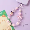 Cadena para Teléfono Móvil de Niño Pequeño de Dibujos Animados, Muñeca Pintada a Mano, Llavero con Cuentas, Cadena Decorativa, Colgante para Funda de Teléfono, Encanto para Bolsa