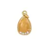 Estilo Lujo Ligero Accesorios Colgantes de Piedras Preciosas Naturales Piedra Natural Ágata Turquesa Piedra Preciosa Marco Chapado en Cobre Dorado Colgante DIY